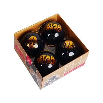 Kurt Adler kerstballen Gold Star Wars 4 stuks