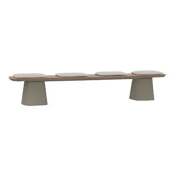 Royal Seasons Tuinbank 4-zits Marina Espresso met Kussens 260 x 45 x 45 cm