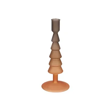 Theelichthouder Nova dennenboom bruin 9 x 22