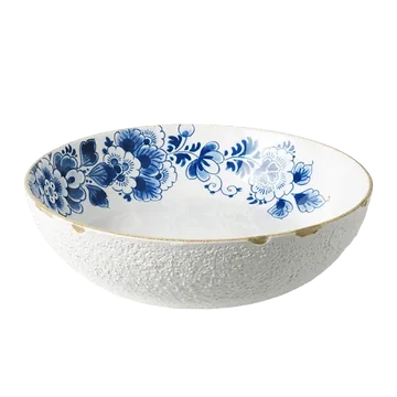 Heinen Delfts Blauw Bloesem Saladeschaal
