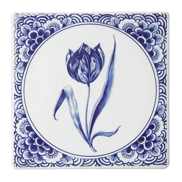 Heinen Delfts Blauw Tegel Tulp 13 cm