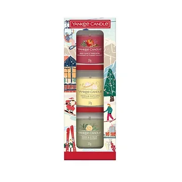 Yankee Candle Apris Ski - 3 filled votive Holiday Party set