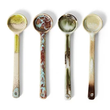 HKliving Lepels 70's Ceramics Blend 4 stuks