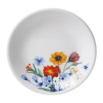 Heinen Delfts Blauw Gebaksbordje Wildbloemen 12 cm