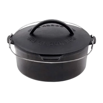 Big Green Egg Braadpan Dutch Oven Rond Zwart 5.2 L