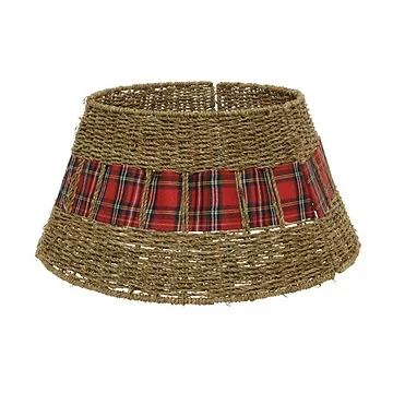 Everlands kerstboomrok naturel rood 57 x 28 cm