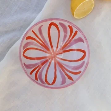 Lenta Living Ontbijtkom PXLL Roze Oranje 14 x 6 cm
