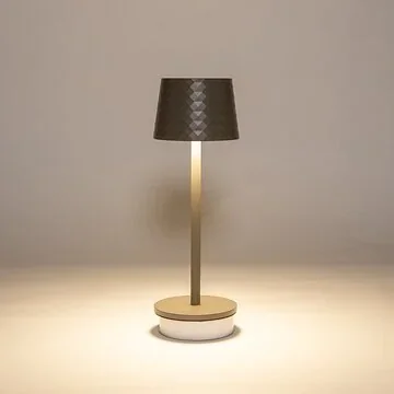 Draadloze Tafellamp mat taupe LED dimbaar 22.5 x 8.5 cm