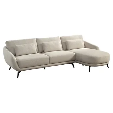 24Seven Hoekbank Lucca Driezits Rechts Beige 287 x 163 x 82.5 cm