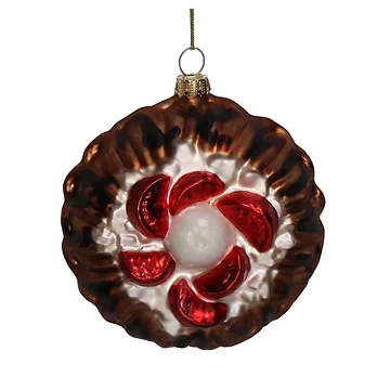 Kersthanger Cake Glas Bruin 9.8 cm
