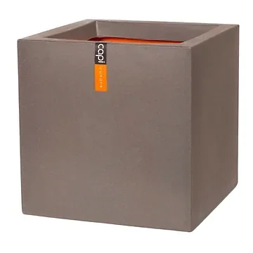 Capi Europe Bloempot Smooth Vierkant Warm Taupe 50 x 50 x 50 cm