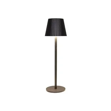Draadloze Tafellamp ribbel mat zwart LED dimbaar 36.5 x 11 cm