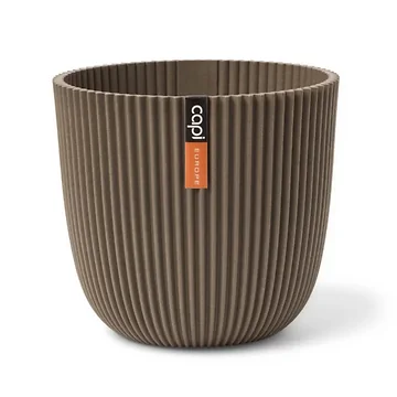 Capi Europe Bloempot Groove Warm Taupe 25 x 23 cm