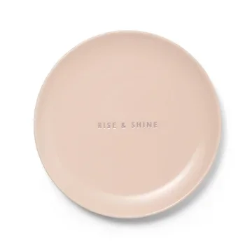 Vondels Ceramic breakfast plate rise & shine ecru ø22 cm