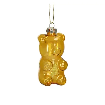 Kersthanger Snoep Bierglas Geel 8.3 cm