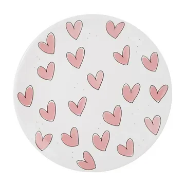 Blond Amsterdam Bord Even Bijkletsen Pink Hearts 22 cm