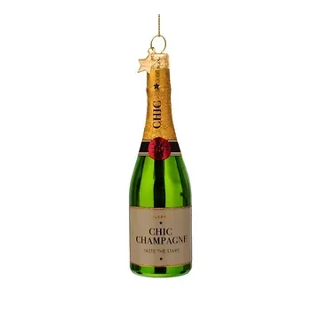 Vondels Kersthanger champagne fles 14 cm