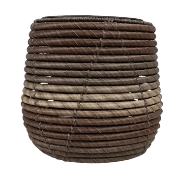 Mica Decorations Pot Cancun Rond Bruin 17 x 17 cm