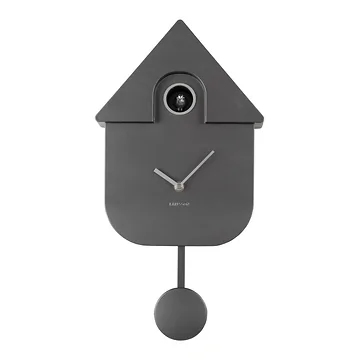 Karlsson Wandklok Modern Koekoeksklok Metallic Donkergrijs 8.5 x 21.5 x 41 cm