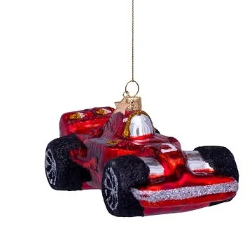 Vondels Kersthanger rode race auto 10 cm