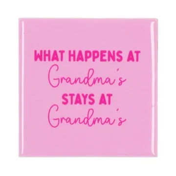 Daan Kromhout Design Tegel What Happens At Grandma's Pink 10 x 10 cm