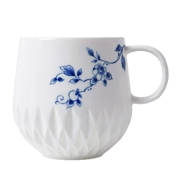 Heinen Delfts Blauw Vouw Mok met Oor