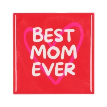 Daan Kromhout Design Tegel Best Mom Ever Red 10 x 10 cm