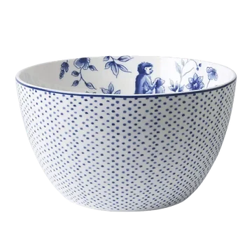 Heinen Delfts Blauw Soepkom Aapjes