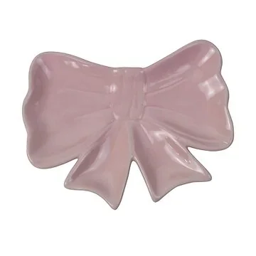 Schaaltje strik pink 14.5 x 11 cm