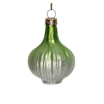 Kersthanger Knoflookglas Groen 8 cm