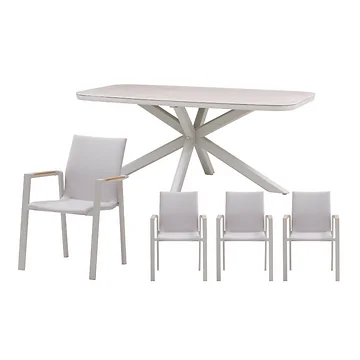 Royal Seasons Diningset 4-zits Solare Zand