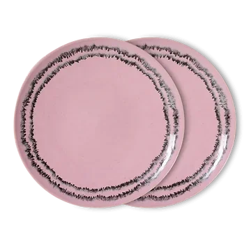 HKliving Dinerbord 70's Ceramics Bubble 2 stuks 27.5 cm
