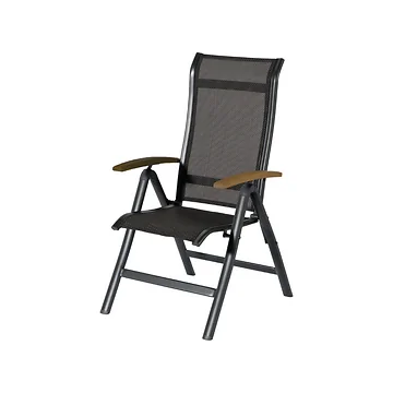 Hartman Verstelbare Tuinstoel Alice Antraciet 69 x 63 x 111 cm