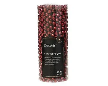 Decoris kralenketting Marilene donkerrood 10 m