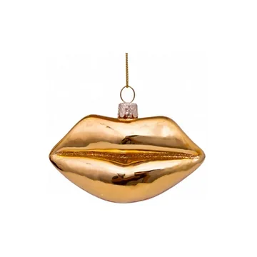 Vondels Kersthanger lippen goud 6 cm