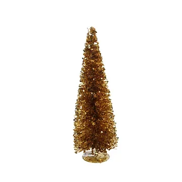 Kerstboom sparkle goud pailletten 15 x 40