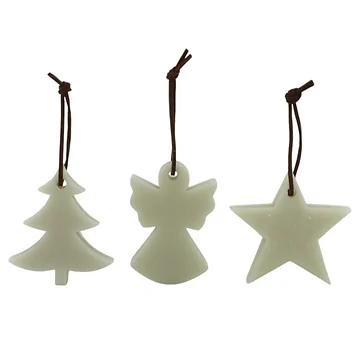 Home Society kaars ornament wax christmas grijs