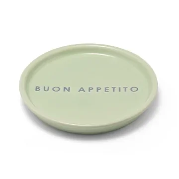 Vondels Ceramic Petit Four Plate Buon Appetito light green Ø8.5cm