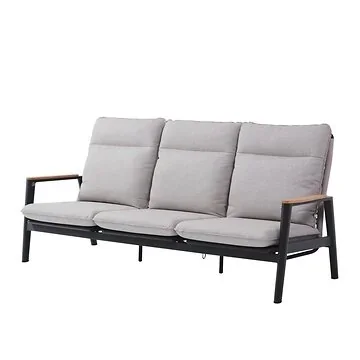 Royal Seasons Bank 3-zits Portland Zwart 213 x 86 x 92 cm