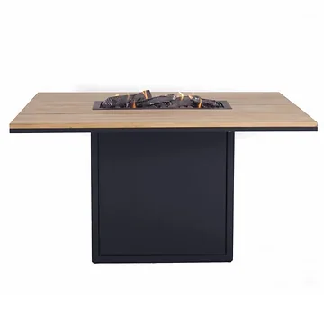 Cosiloft 120 High Dining zwart frame - teak top