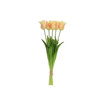 Kunstbloem Zijde Tulp Geel 46cm 5 stuks