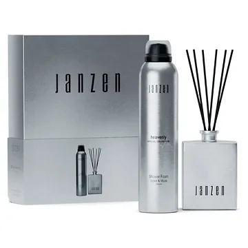 Janzen Giftset S Home & Body Heavenly shower foam en geurstokjes
