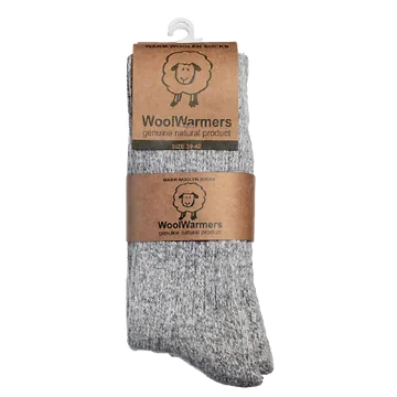 Woolwarmers Wollen Sokken 2-Pack Grijs maat 39-42