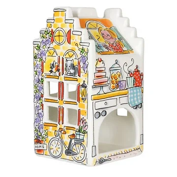 Blond Amsterdam Theelichthouder Even Bijkletsen House 8.1 x 15 cm