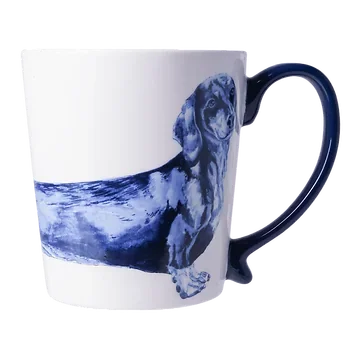 Heinen Delfts Blauw Mok Teckel