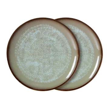 HKliving Dinerbord 70's Ceramics Contrast 2 stuks 27.5 cm