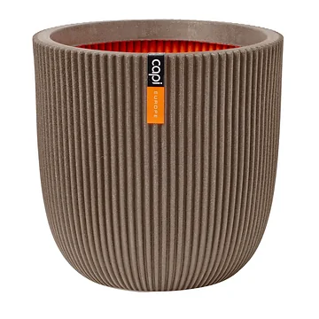 Capi Europe Bloempot Groove Warm Taupe 35 x 34 cm