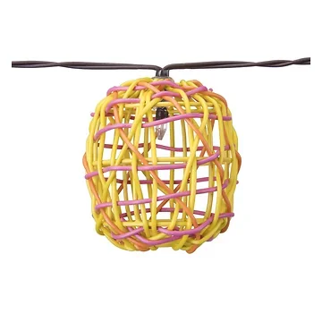 Solar lichtsnoer ovaal gekleurd 10 lampjes 6 x 6,5 cm