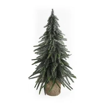 Evergreen mini kunstkerstboom silver finish 45 cm