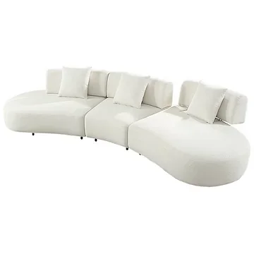 24Seven Bank Capri Vijfzits Zand 378 x 146 x 78 cm